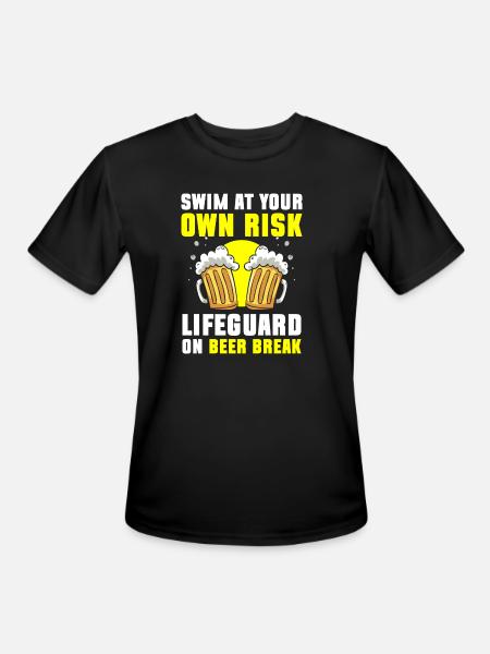 Lifeguard Pool Summer - Men's Moisture Wicking Performance T-Shirt - black