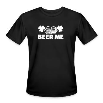 Beer - Men's Moisture Wicking Performance T-Shirt - black - Front - Jackson (183cm)