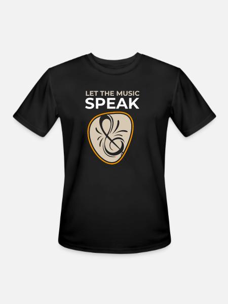 Let the Music Speak - Men's Moisture Wicking Performance T-Shirt - black