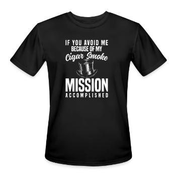 Cigars Smoking Smoke Connoisseurs - Men's Moisture Wicking Performance T-Shirt - black - Front - Jackson (183cm)