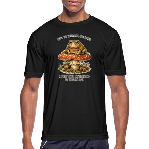 Frog Consumed by Moss Cottagecore Aesthetic - Men's Moisture Wicking Performance T-Shirt