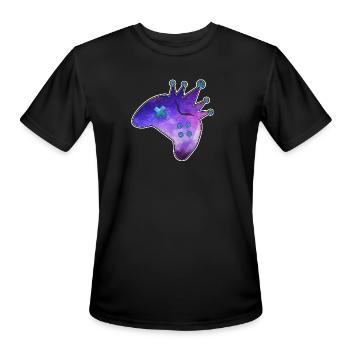 Split Screen Nebula - Men's Moisture Wicking Performance T-Shirt - black - Front - Jackson (183cm)