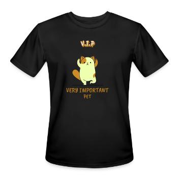 Cat Lover Yoga Vip - Men's Moisture Wicking Performance T-Shirt - black - Front - Jackson (183cm)