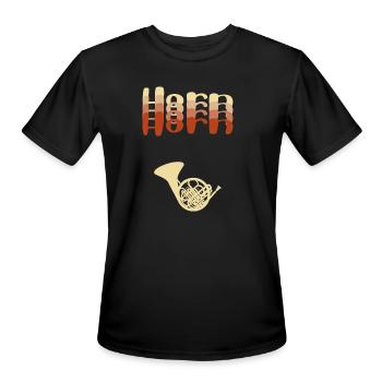 Horn Vintage - Men's Moisture Wicking Performance T-Shirt - black - Front - Jackson (183cm)