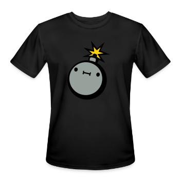 cute bomb with face cute clip - Men's Moisture Wicking Performance T-Shirt - black - Front - Jackson (183cm)