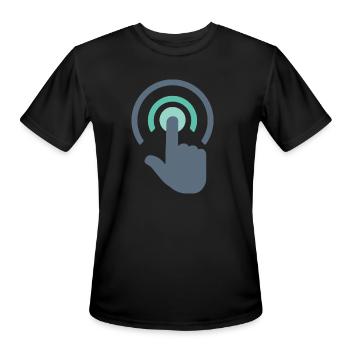 Touch screen hand gesture icon - Men's Moisture Wicking Performance T-Shirt - black - Front - Jackson (183cm)