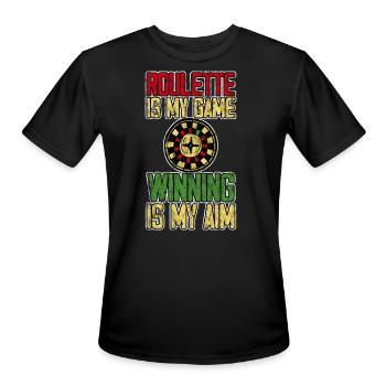 Roulette Is My Game Winning Is My Aim 3 - Men's Moisture Wicking Performance T-Shirt - black - Front - Jackson (183cm)