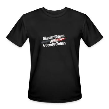 Murder Shows & Comfy Clothes - Men's Moisture Wicking Performance T-Shirt - black - Front - Jackson (183cm)