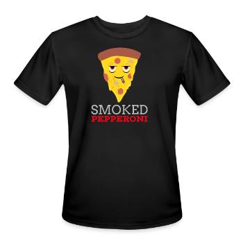 THE SMOKED PEPPERONI - Men's Moisture Wicking Performance T-Shirt - black - Front - Jackson (183cm)