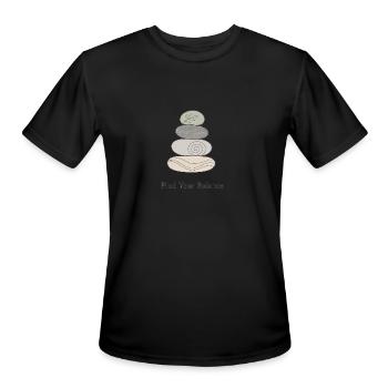 Find Your Balance Stone Stack - Men's Moisture Wicking Performance T-Shirt - black - Front - Jackson (183cm)