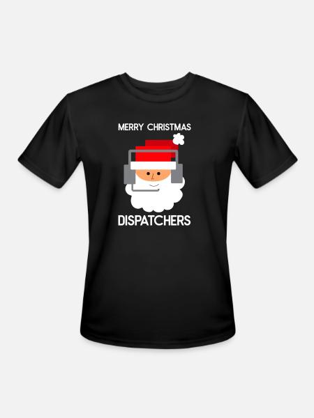 Merry Christmas 911 Dispatcher - Men's Moisture Wicking Performance T-Shirt - black