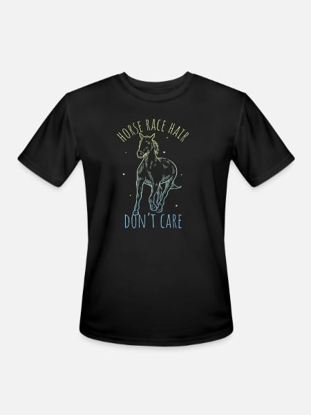 Horse Design - Men's Moisture Wicking Performance T-Shirt - black