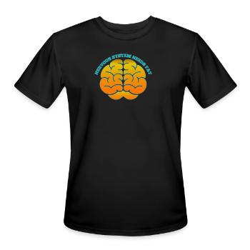 Nervous System Needs Fat - Men's Moisture Wicking Performance T-Shirt - black - Front - Jackson (183cm)
