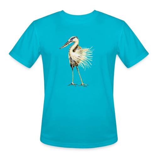 Great Blue Heron - Men's Moisture Wicking Performance T-Shirt
