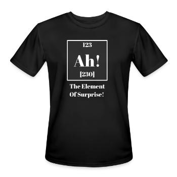 The Element Of Surprise - Men's Moisture Wicking Performance T-Shirt - black - Front - Jackson (183cm)