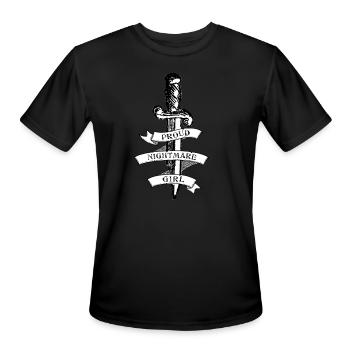 Proud nightmare Girl Vintage tattoo style - Men's Moisture Wicking Performance T-Shirt - black - Front - Jackson (183cm)