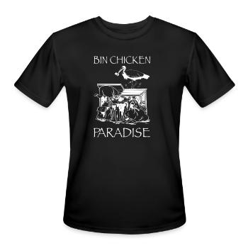 Bin Chicken In Paradise - Men's Moisture Wicking Performance T-Shirt - black - Front - Jackson (183cm)