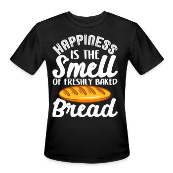 Bread Baking Bread Maker - Men's Moisture Wicking Performance T-Shirt - black - Front - Jackson (183cm)