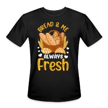 Bread Baking Bread Maker - Men's Moisture Wicking Performance T-Shirt - black - Front - Jackson (183cm)