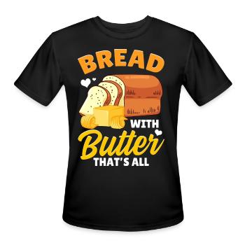 Bread Baking Bread Maker - Men's Moisture Wicking Performance T-Shirt - black - Front - Jackson (183cm)