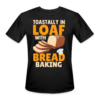 Bread Baking Bread Maker - Men's Moisture Wicking Performance T-Shirt - black - Front - Jackson (183cm)
