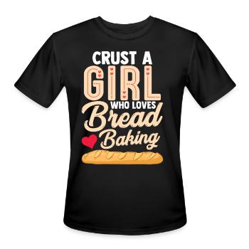 Bread Baking Bread Maker - Men's Moisture Wicking Performance T-Shirt - black - Front - Jackson (183cm)