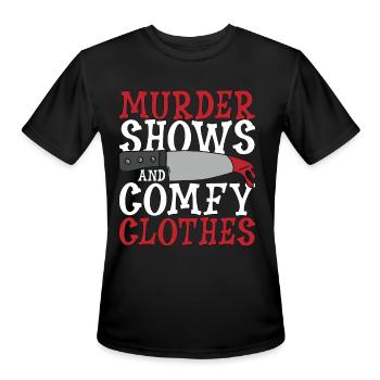 Detective Murder Shows And Comfy Investigator Cop - Men's Moisture Wicking Performance T-Shirt - black - Front - Jackson (183cm)