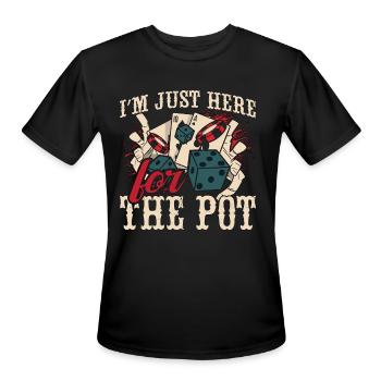 Slots Machine I'm Just Here For Gambling Casino - Men's Moisture Wicking Performance T-Shirt - black - Front - Jackson (183cm)