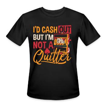 Slots Machine I'd Cash Out But Gambling Casino - Men's Moisture Wicking Performance T-Shirt - black - Front - Jackson (183cm)