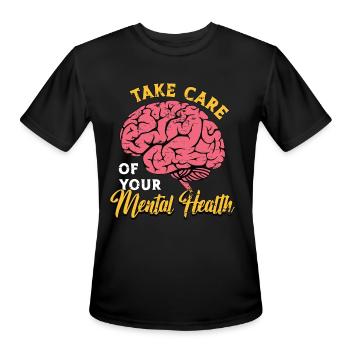 Psychiatrist Take Care Of Your Mental Neuroscience - Men's Moisture Wicking Performance T-Shirt - black - Front - Jackson (183cm)