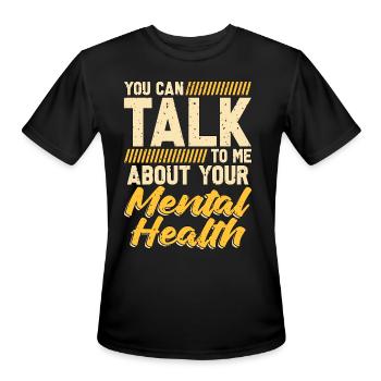 Psychiatrist You Can Talk To Me About Psychology - Men's Moisture Wicking Performance T-Shirt - black - Front - Jackson (183cm)