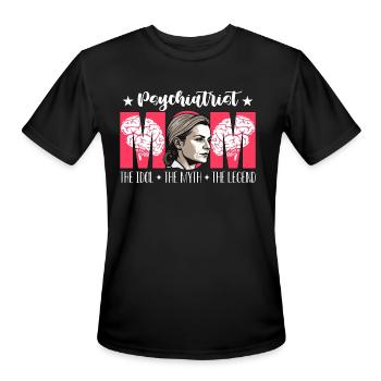 Psychiatrist Mom The Idol The Myth Psychotherapy - Men's Moisture Wicking Performance T-Shirt - black - Front - Jackson (183cm)