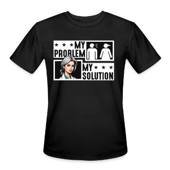 Psychiatrist My Problem My Pictogram Mom Therapist - Men's Moisture Wicking Performance T-Shirt - black - Front - Jackson (183cm)
