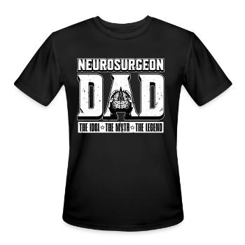 Neurosurgeon Dad The Idol The Myth The Neurologist - Men's Moisture Wicking Performance T-Shirt - black - Front - Jackson (183cm)