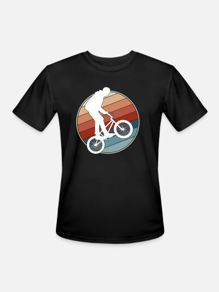 Retro BMX Rider - Men's Moisture Wicking Performance T-Shirt - black