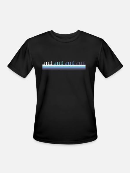 Gradient Chess Pieces Silhouette - Men's Moisture Wicking Performance T-Shirt - black