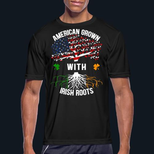 American Grown with Irish Roots - Men's Moisture Wicking Performance T-Shirt