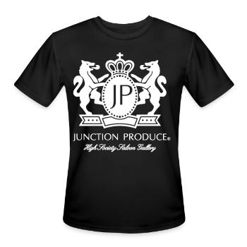 Junction Produce Logo White VIP CAR - Men's Moisture Wicking Performance T-Shirt - black - Front - Jackson (183cm)