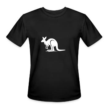 Majestic Kangaroo In Minimalist Form - Men's Moisture Wicking Performance T-Shirt - black - Front - Jackson (183cm)