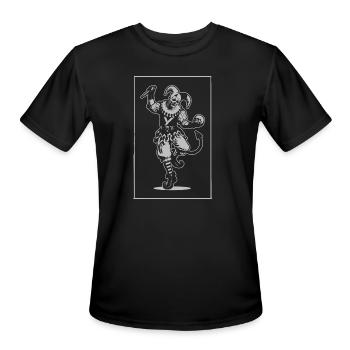 Twisted Killer Jester – Dark Gothic Clown - Men's Moisture Wicking Performance T-Shirt - black - Front - Jackson (183cm)
