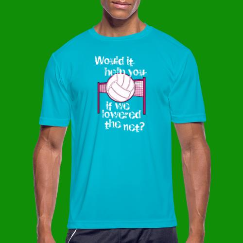 Volleyball Lower the Net - Men's Moisture Wicking Performance T-Shirt
