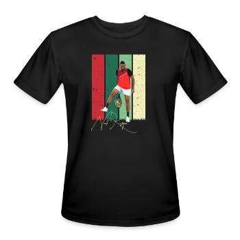 sunset nick kyrgios, retro, vintage - Men's Moisture Wicking Performance T-Shirt - black - Front - Jackson (183cm)