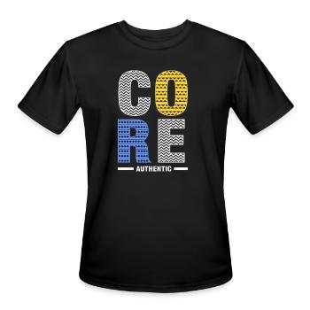 core essential - Men's Moisture Wicking Performance T-Shirt - black - Front - Jackson (183cm)