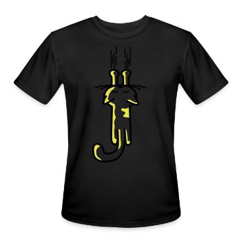 Scratching Kitty - Men's Moisture Wicking Performance T-Shirt - black - Front - Jackson (183cm)