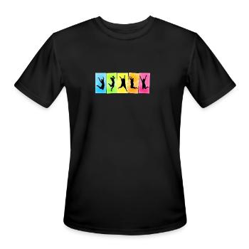 jump for joy - Men's Moisture Wicking Performance T-Shirt - black - Front - Jackson (183cm)