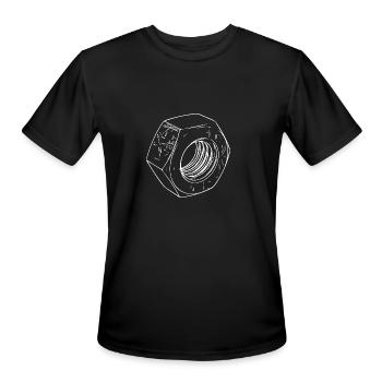 Nut With Scratched Surface - Men's Moisture Wicking Performance T-Shirt - black - Front - Jackson (183cm)