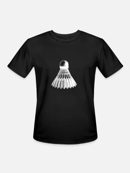 Badminton Ball Tattoo Style - Men's Moisture Wicking Performance T-Shirt - black