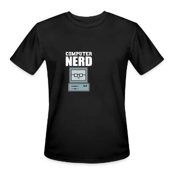Ordinateur Nerd Gamer Ou un Nerd Cadeau - T-Shirt Performance pour hommes - noir - Devant - Jackson (183cm)