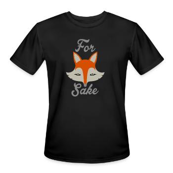 For Fox Sake - Men's Moisture Wicking Performance T-Shirt - black - Front - Jackson (183cm)