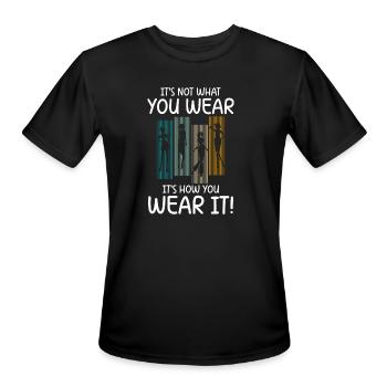 Shopping Fashionable Fashion Queen - Men's Moisture Wicking Performance T-Shirt - black - Front - Jackson (183cm)